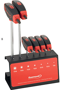 N20962: Serie di chiavi maschio con impugnatura per viti con impronta Torx®; FORMAT