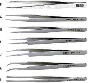 N30090: Pinzette a molla per elettronica; USAG