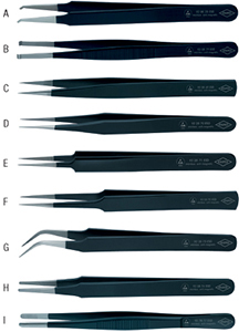 N30810: Pinzette a molla ESD per elettronica; KNIPEX