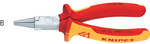 N35183: Pinze a becchi tondi VDE; KNIPEX