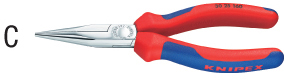 N35196: Pinze a becchi mezzitondi; KNIPEX