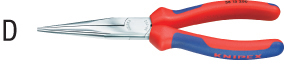 N35203: Pinze a becchi mezzitondi; KNIPEX