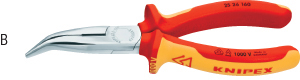 N35223: Pinze a becchi mezzitondi piegati VDE; KNIPEX
