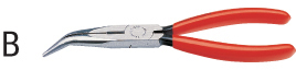 N35251: Pinze a becchi mezzitondi piegati con taglienti; KNIPEX
