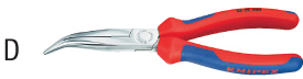 N35254: Pinze a becchi mezzitondi piegati con taglienti; KNIPEX
