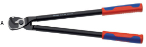 N35392: Tagliacavi con manici tubolari lunghi per cavi di rame e alluminio; KNIPEX