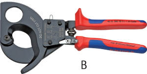 N35399: Tagliacavi a cremagliera per cavi di rame e alluminio; KNIPEX