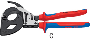 N35399: Tagliacavi a cremagliera per cavi di rame e alluminio; KNIPEX
