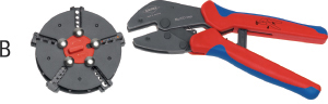 N35511: Pinze crimpatrici MultiCrimp® a matrici intercambiabili; KNIPEX