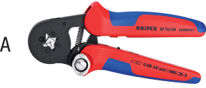 N35512: Pinze crimpatrici a regolazione automatica per terminali a bussola; KNIPEX
