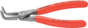 N35626: Pinze a becchi piegati per anelli elastici di sicurezza per interni; KNIPEX
