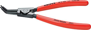 N35654: Pinze a becchi piegati per anelli elastici di sicurezza per esterni; KNIPEX