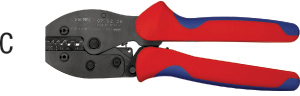 N35925: Pinze crimpatrici a cremagliera per terminali a bussola; KNIPEX