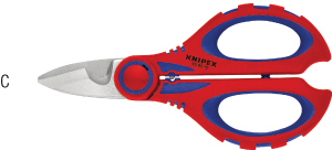 N40907: Forbici per elettricisti con lame microdentate; KNIPEX