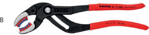 N80166: Pinze regolabili a cerniera per ghiere e sifoni; KNIPEX