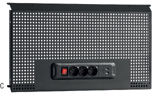 N93032: Pannello forato portautensili con multipresa; USAG