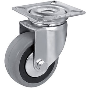 P30705: Ruote in gomma grigia con nucleo in polipropilene; TELLURE ROTA