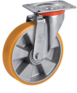 P30725: Ruote in poliuretano "TR" con nucleo in alluminio; TELLURE ROTA