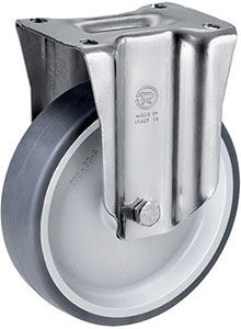 P30770: Ruote in gomma termoplastica grigia antitraccia con nucleo in polipropilene; TELLURE ROTA