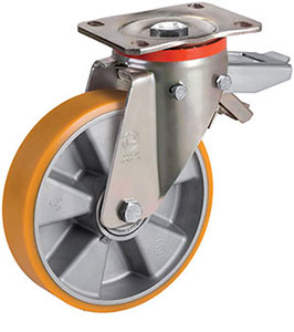 P30810: Ruote in poliuretano "TR" con nucleo in alluminio; TELLURE ROTA