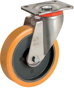 P30915: Ruote in poliuretano "TR" con nucleo in ghisa meccanica; TELLURE ROTA