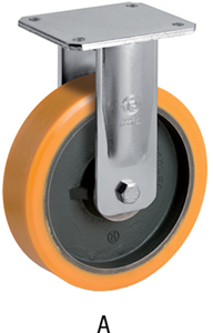 P30935: Ruote in poliuretano "TR" con nucleo in ghisa meccanica; TELLURE ROTA