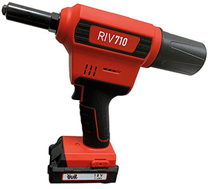 P40075: Rivettatrice a batteria per rivetti a strappo; RIVIT