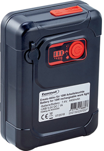 P90053: Batteria per faretti ricaricabili a LED; FORMAT