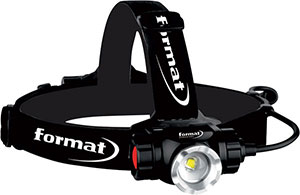 P90247: Torcia frontale ricaricabile a LED; FORMAT