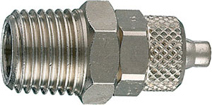 R80805: Raccordo diritto filetto maschio per tubo nylon; ANI