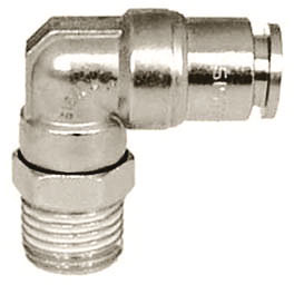 R80855: Raccordo a innesto rapido a L girevole con filetto maschio; ANI