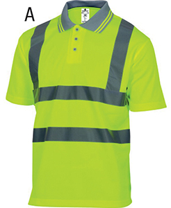 S07230: Polo maniche corte alta visibilità; DELTAPLUS