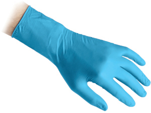 S10650: Guanti monouso in nitrile blu per protezione chimica; REFLEXX