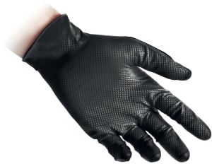 S10655: Guanti monouso in nitrile nero per usi pesanti FULL GRIP; REFLEXX