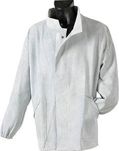 T55008: Giacca in pelle crosta con collo fiore; TRAFIMET