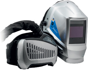 T55538: Maschera optoelettrica per saldatura mod. GYSMATIC con sistema di aspirazione; GYS