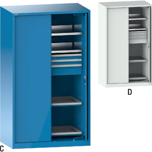 V06035: Armadi per merci pesanti con ante a scomparsa, ripiani e cassetti; LISTA