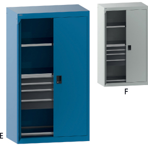 V06065: Armadi per merci pesanti con ante battenti, ripiani e cassetti; LISTA