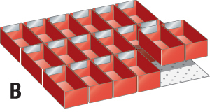 V07025: Accessori per cassetti; LISTA