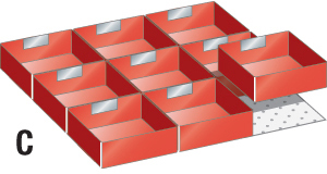 V07030: Accessori per cassetti; LISTA