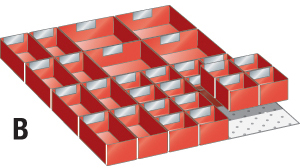 V07130: Accessori per cassetti; LISTA