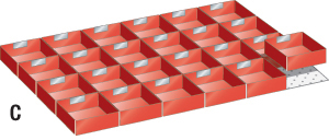 V07325: Accessori per cassetti; LISTA