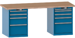 V15014: Banchi da lavoro con piano in faggio; LISTA