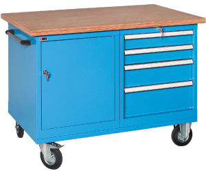 V15255: Banchi da lavoro con piano in multistrato; TKN_MAG-LINE