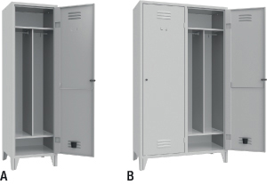 V25052: Armadi spogliatoio con divisiorio per panni sporchi e puliti; TKN_MAG-LINE