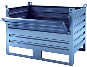 V45016: Contenitori sovrapponibili in lamiera con sportello; ANSALONI