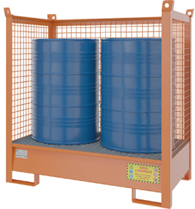 V50314: Contenitori sovrapponibili in rete con vasca di contenimento; ANSALONI