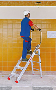 V60030: Sgabelli professionali in alluminio con parapetto; FARAONE