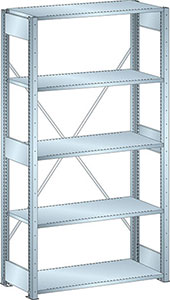 V70005: Scaffalature con montanti e ripiani; LISTA